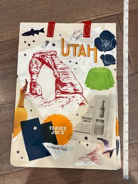 NWT Trader Joe's State Grocery Bag Collectible Regional Rare Design -Utah